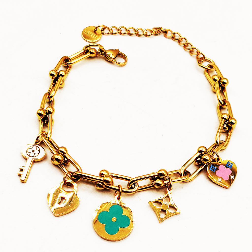 Bracelet T Luxe Trèfles et Étoiles Luxe