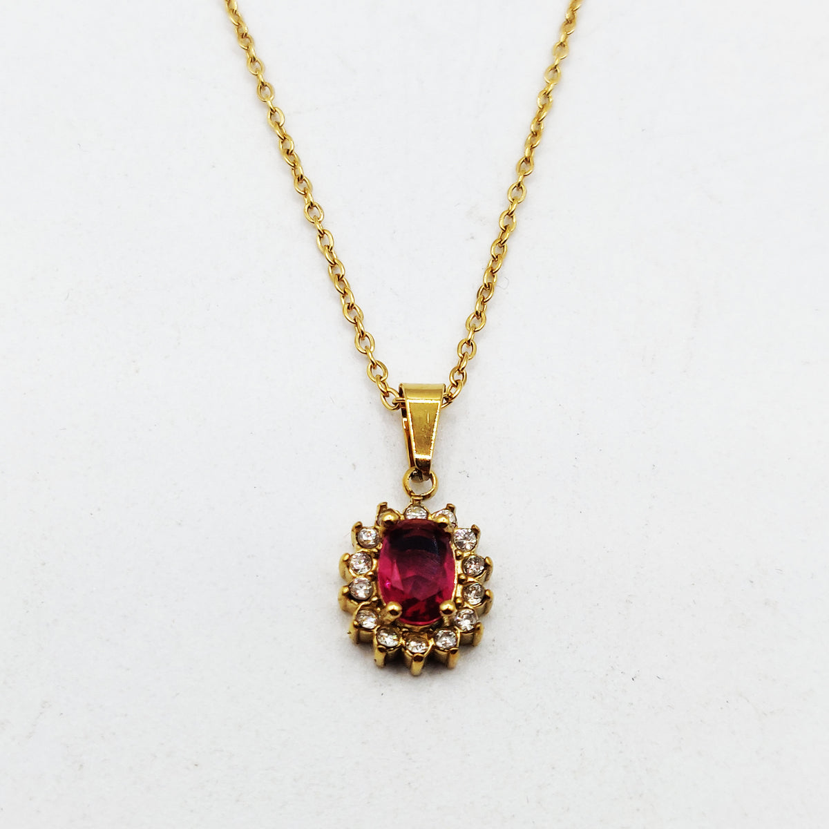 Collier Soleil Rose Tour Cristaux