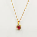 Collier Soleil Rose Tour Cristaux