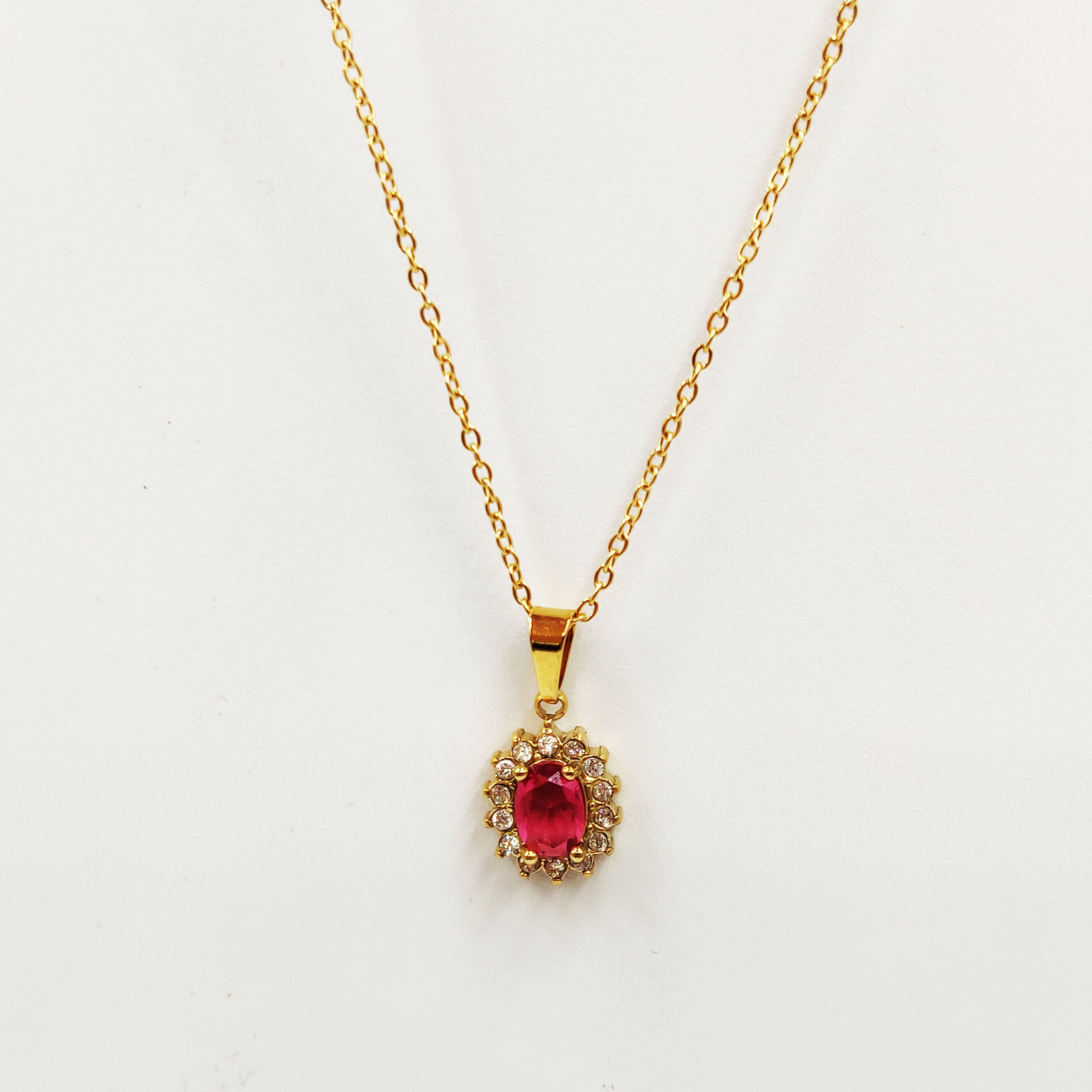 Collier Soleil Rose Tour Cristaux