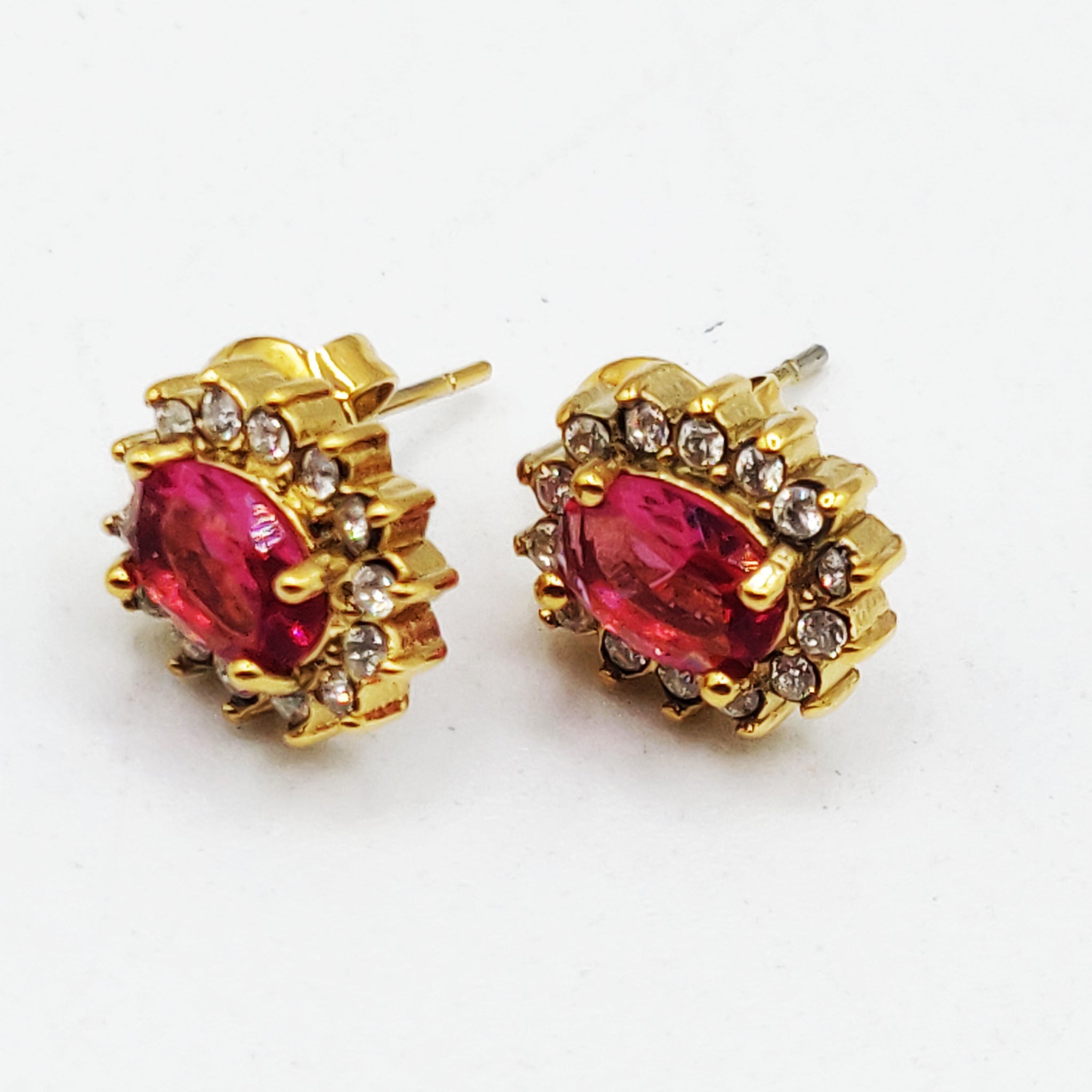 Boucles d'oreilles Soleil Rose Tour Cristaux