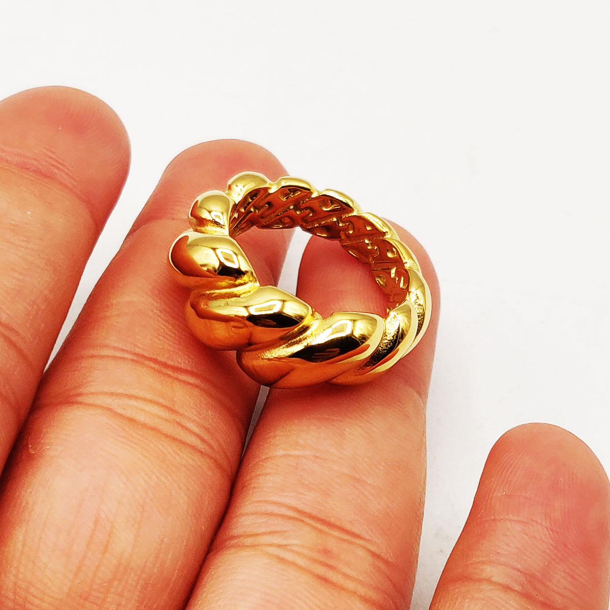Bague Torsade Bombée Luxe