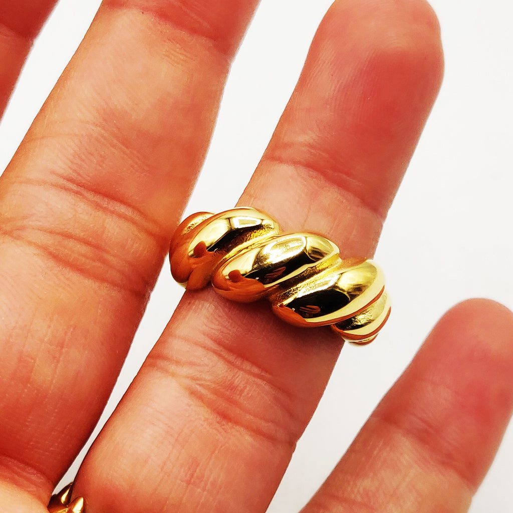 Bague Torsade Bombée Luxe