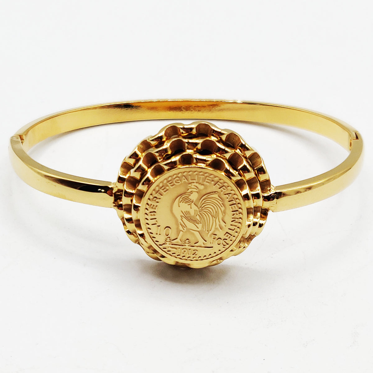 Bracelet Rigide Motif Oriental Louise Coq Luxe