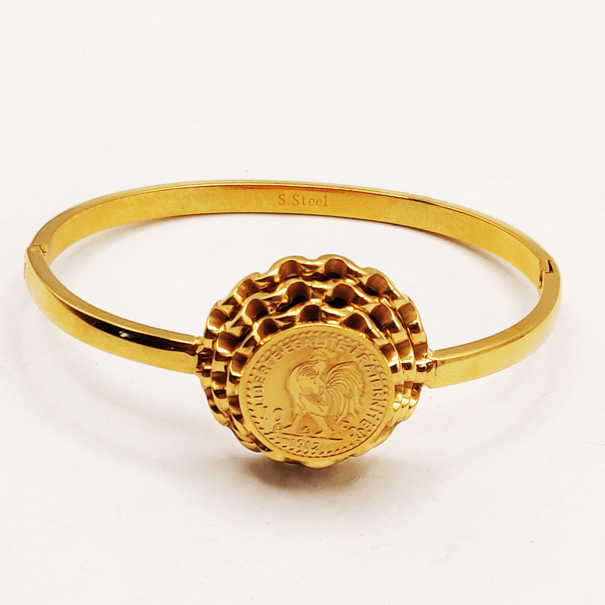 Bracelet Rigide Motif Oriental Louise Coq Luxe