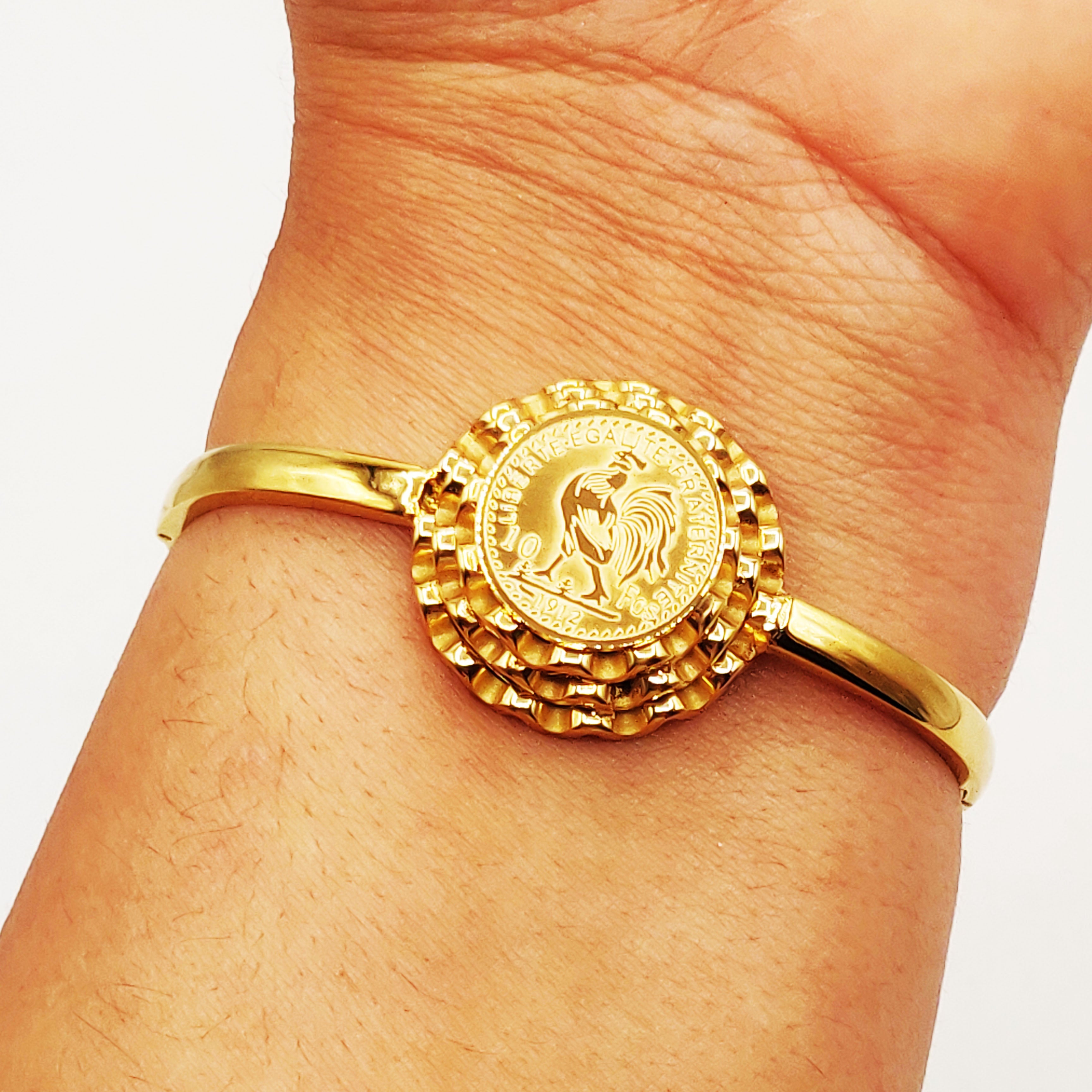 Bracelet Rigide Motif Oriental Louise Coq Luxe