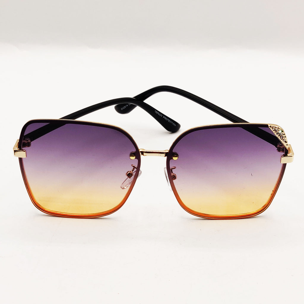 Lunettes de Soleil CV2519 Grises et Moutarde