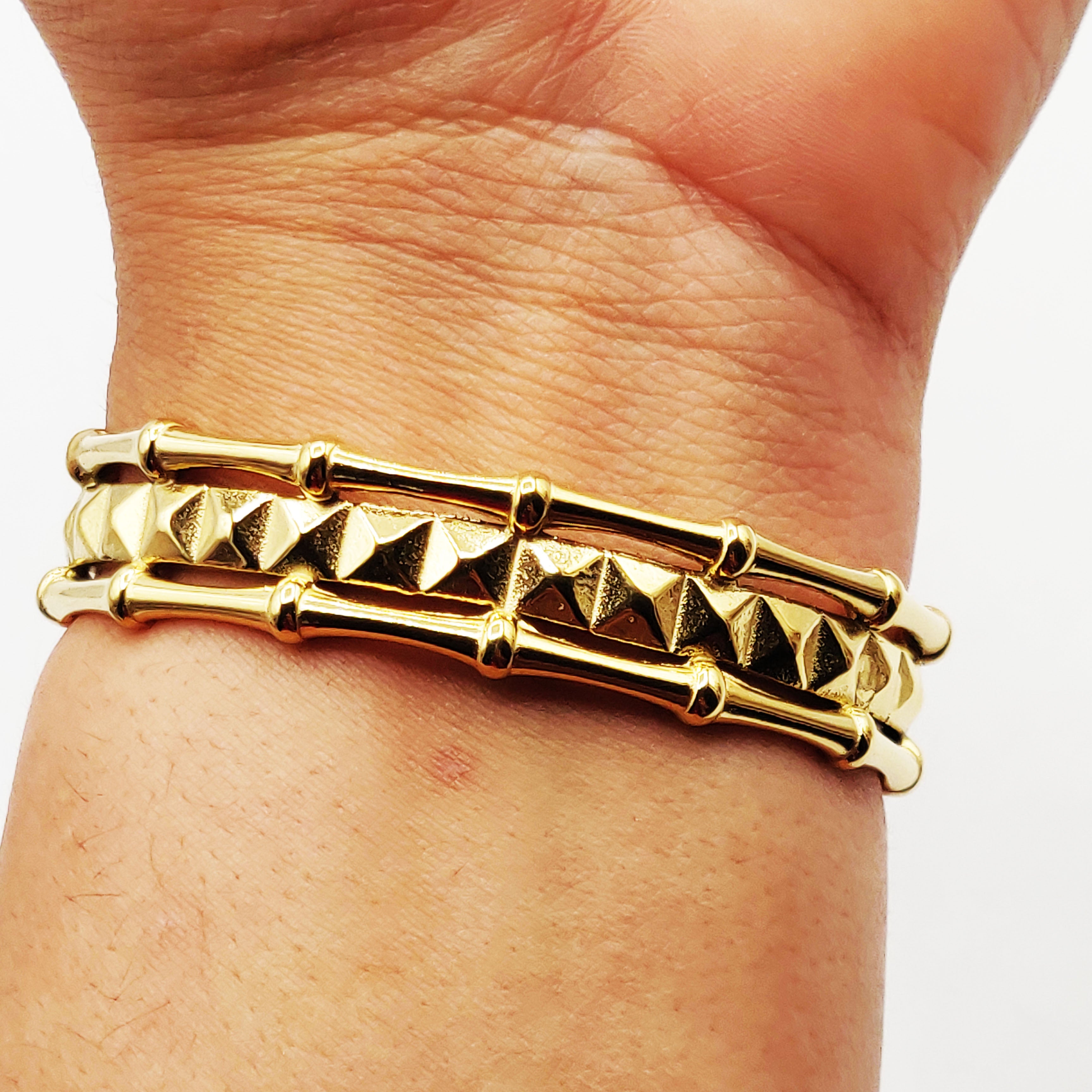 Bracelet Rigide Os et Multi Pics Luxe