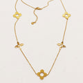 Collier / Sautoir Grands Trèfles et Étoiles Luxe