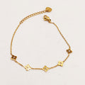 Bracelet Multi Trèfles Centre Cristaux Luxe