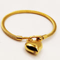 Bracelet Rigide Pendentif Coeur Bombé Luxe