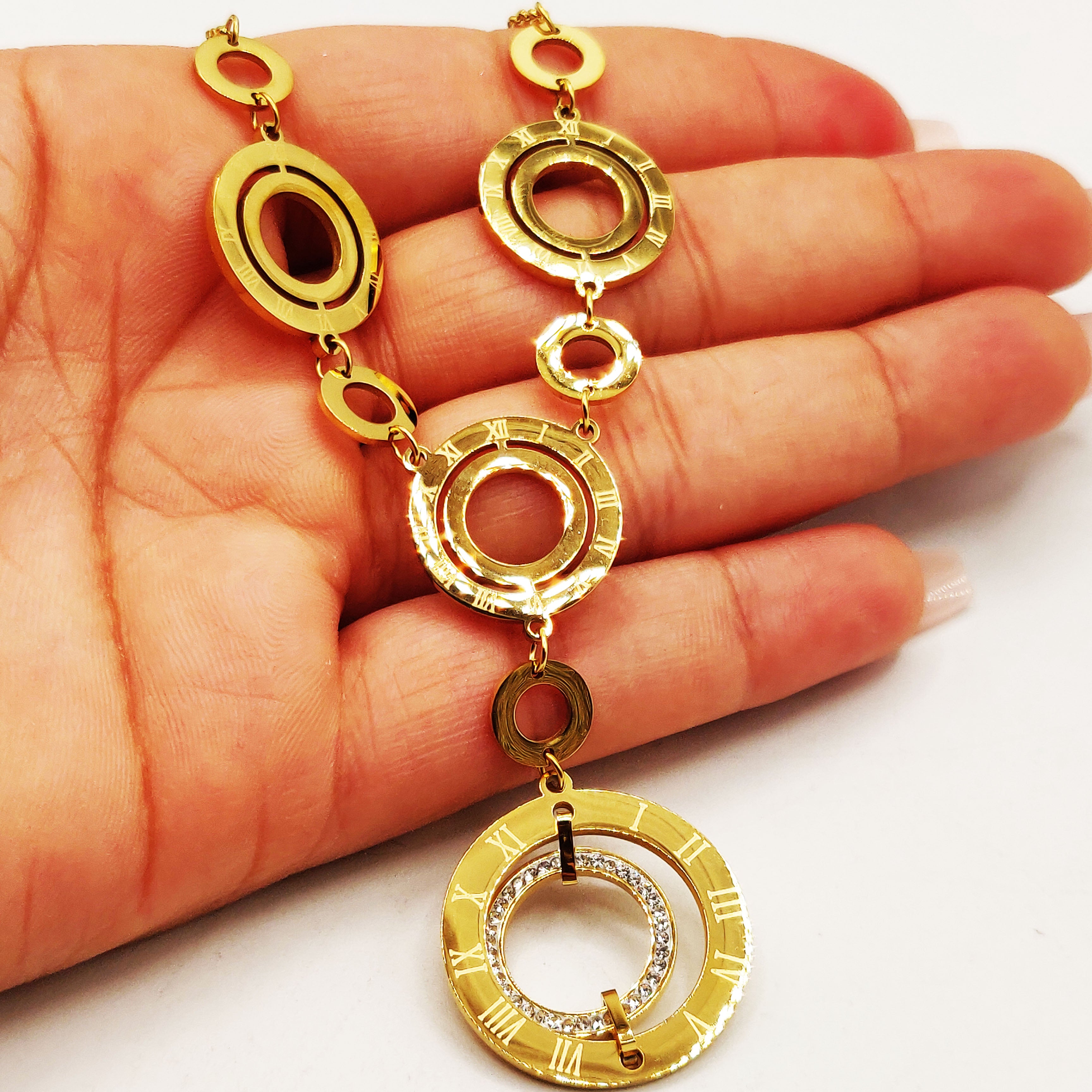 Collier Maillons Grands Pendentifs Rafinity Luxe