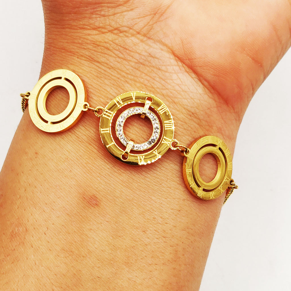 Bracelet Maillons Grands Pendentifs Rafinity Luxe