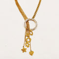 Collier Tresse Cercle Cristaux Pendentifs Luxe