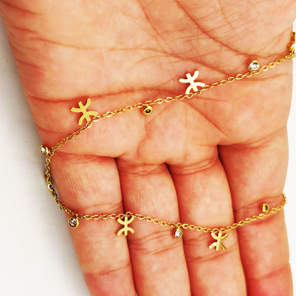Collier Multi Amazigh et Cristaux