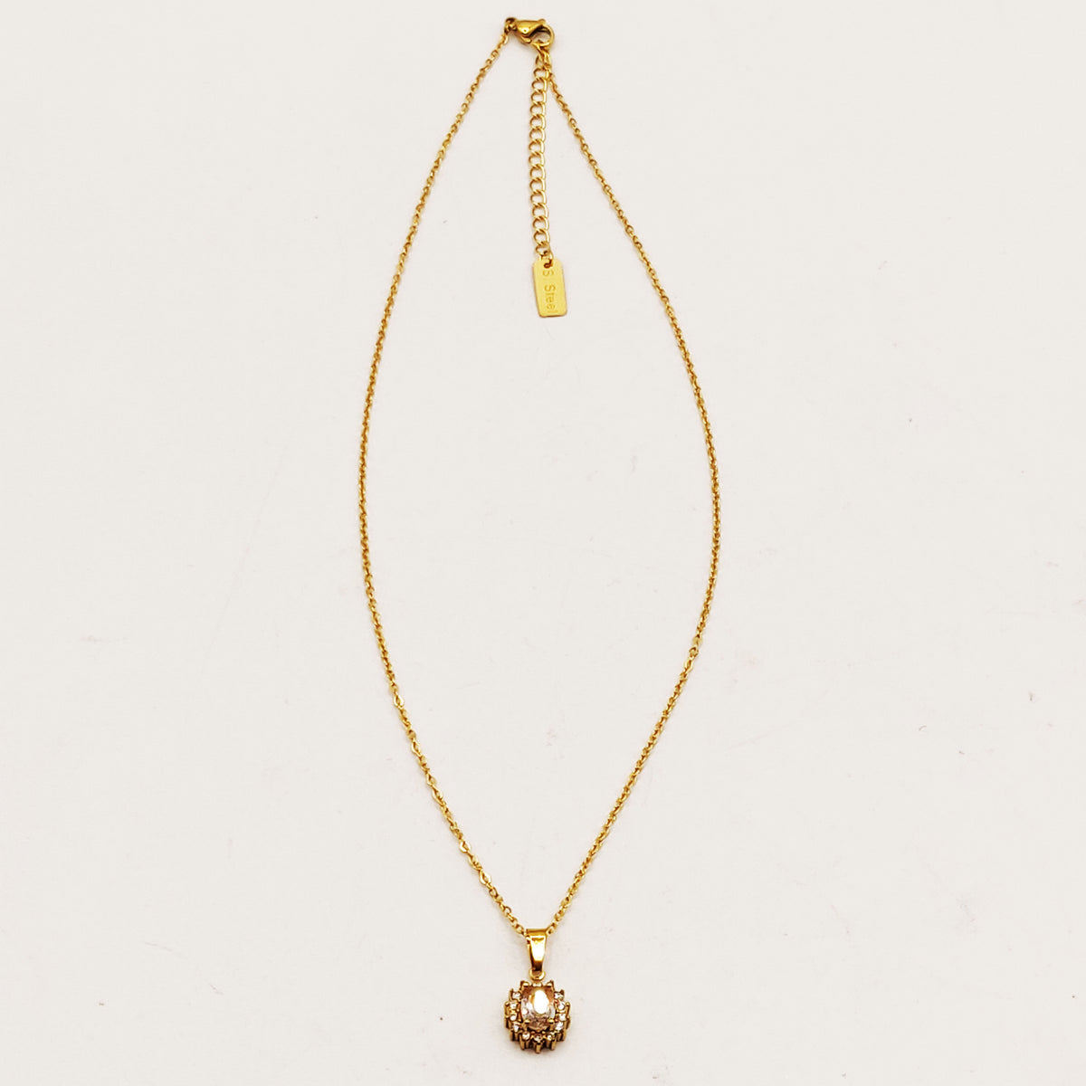 Collier Soleil Blanc Tour Cristaux