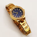 Montre Dylan Valentin DV6517 Fond Bleu Bracelet Doré