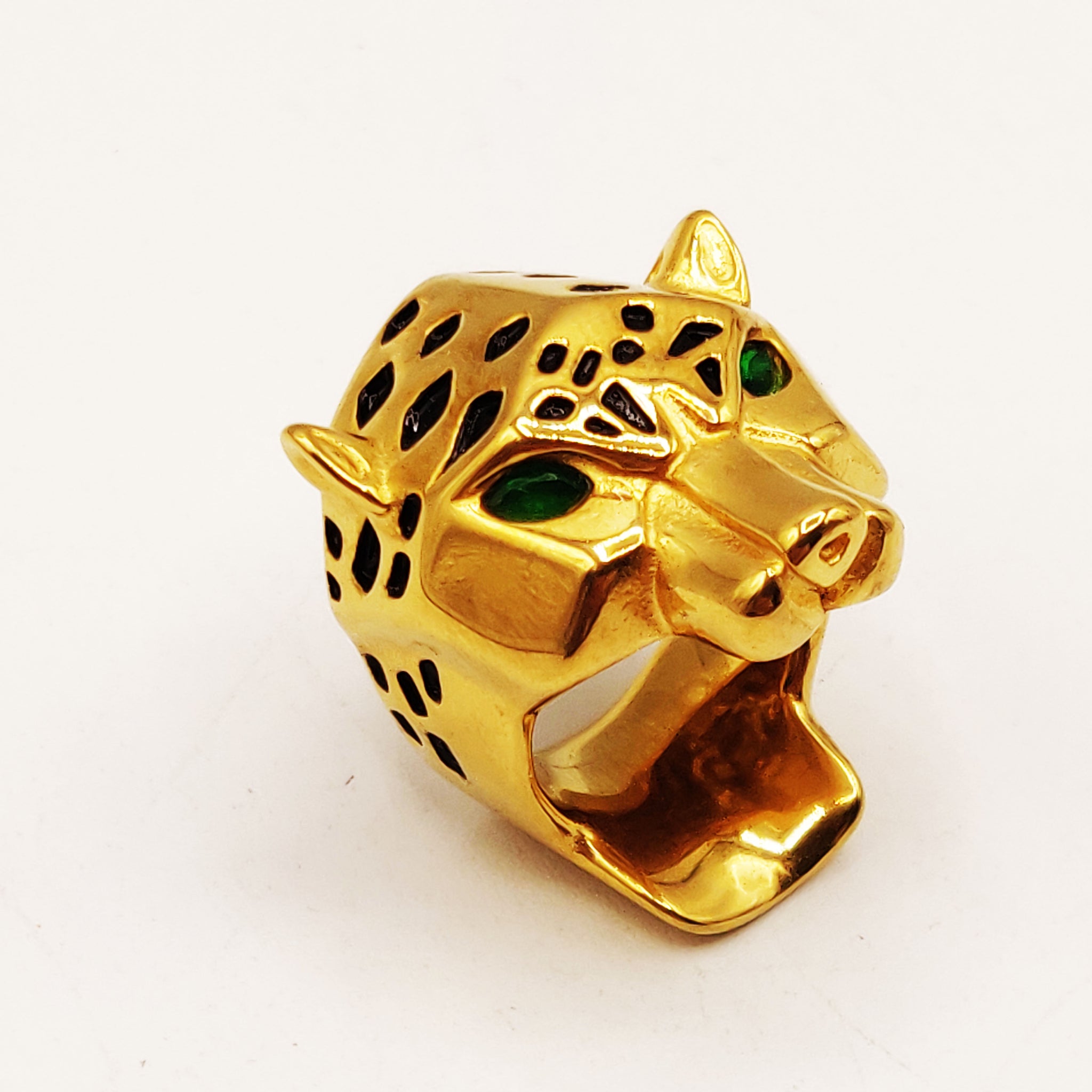 Grande Bague Tête de Jaguar Luxe