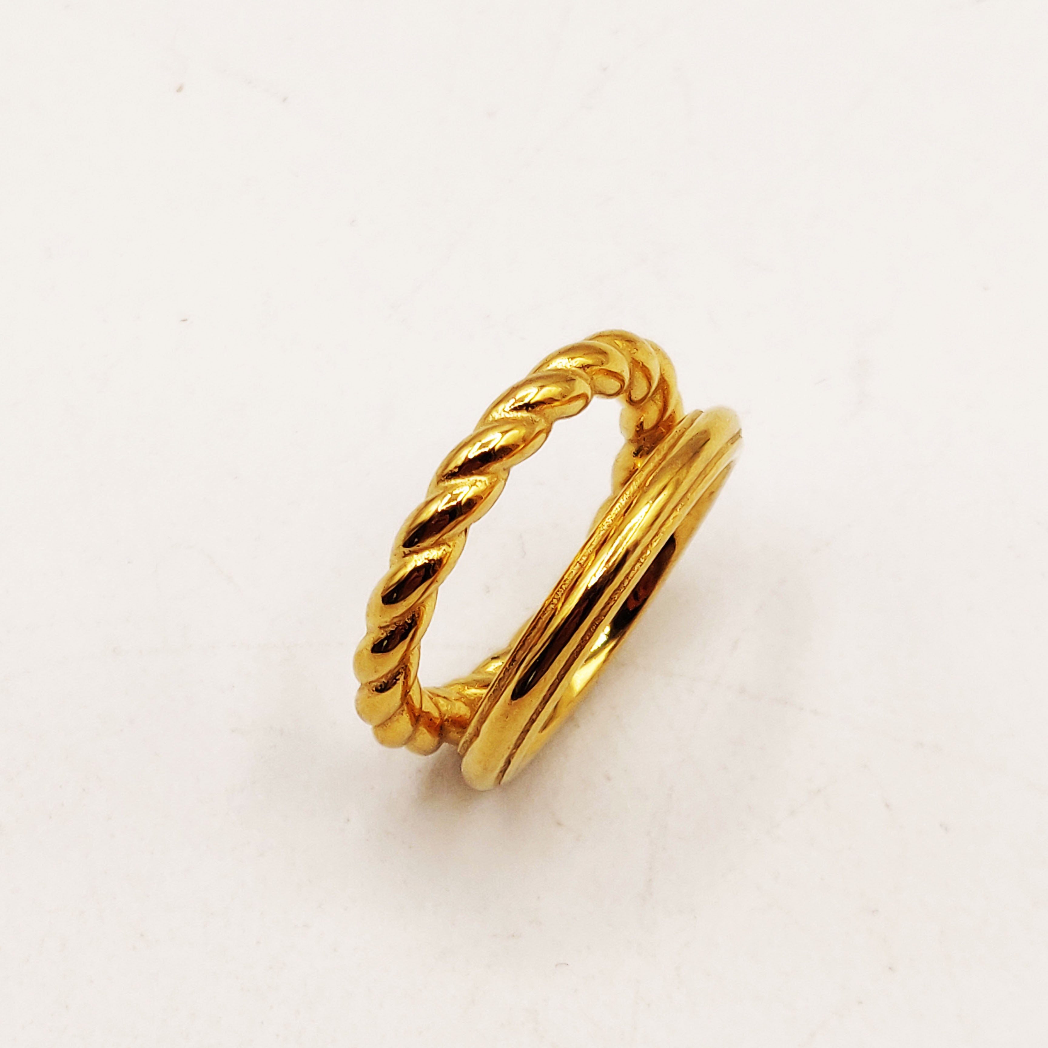 Bague Double Simple et Torsade