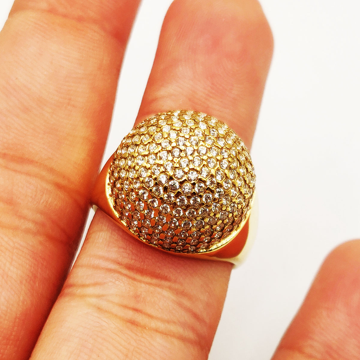 Bague Boule Cristaux Prodigieuse Luxe