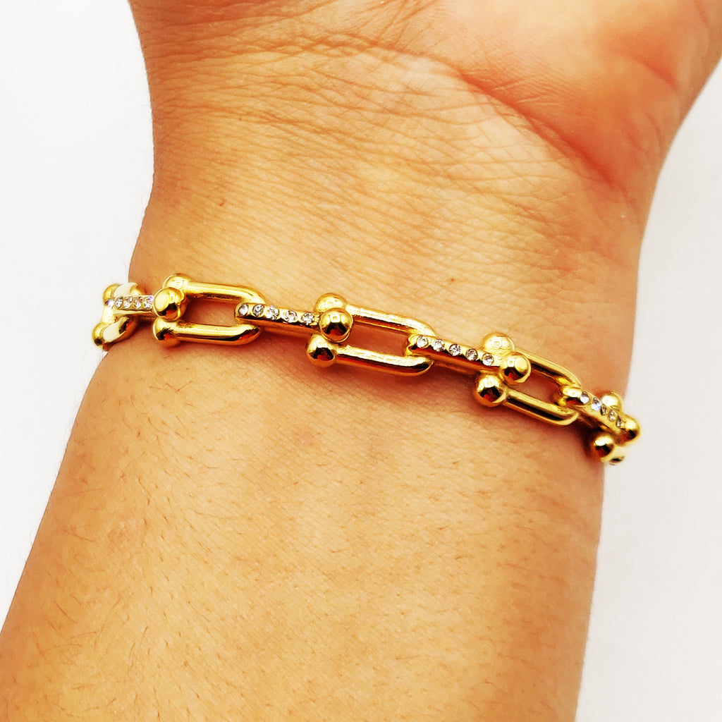 Bracelet Rigide Multi T Luxe Cristaux