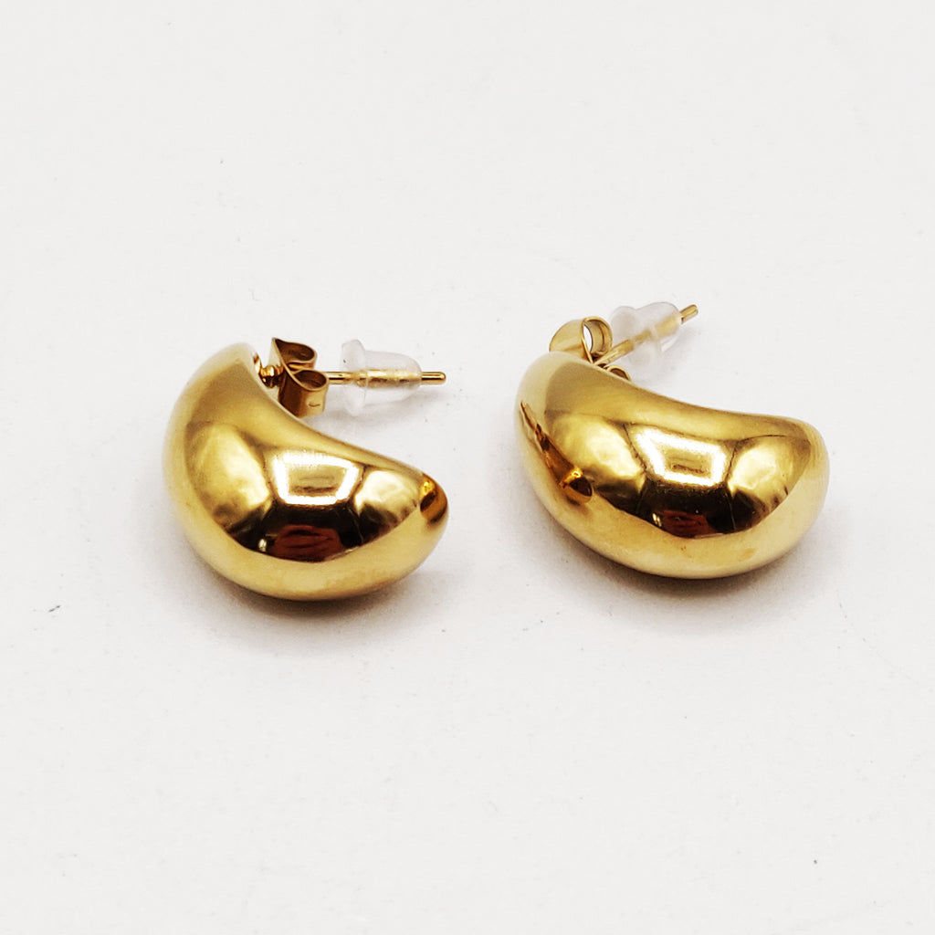 Boucles d'oreilles Créoles Gouttes Bombées Luxe