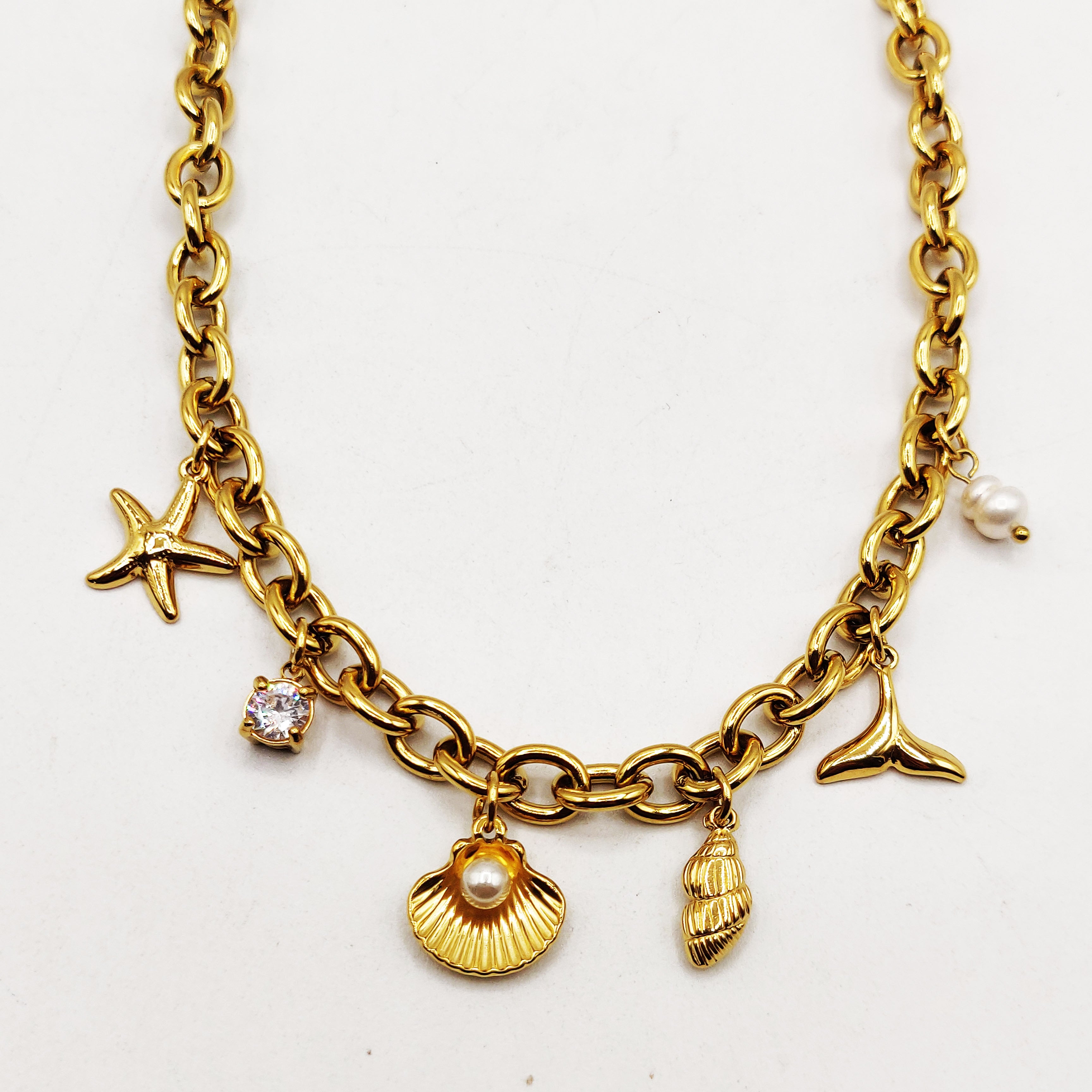 Collier Chaîne Bibelots Coquillages Luxe