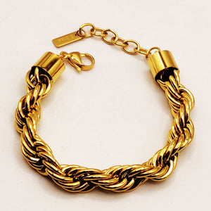 Bracelet Torsade Multi Lignes Large Luxe