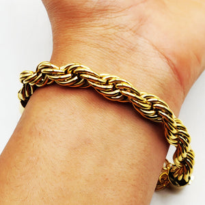 Bracelet Torsade Multi Lignes Large Luxe