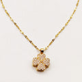 Collier Trèfle en Coeurs Multi Cristaux Luxe