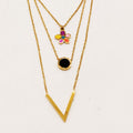 Collier Triple Romain, Marguerite et V Luxe
