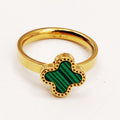 Bague Trèfle Luxe Vert