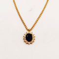 Collier Torsade Grand Soleil Bleu Tour Cristaux Luxe