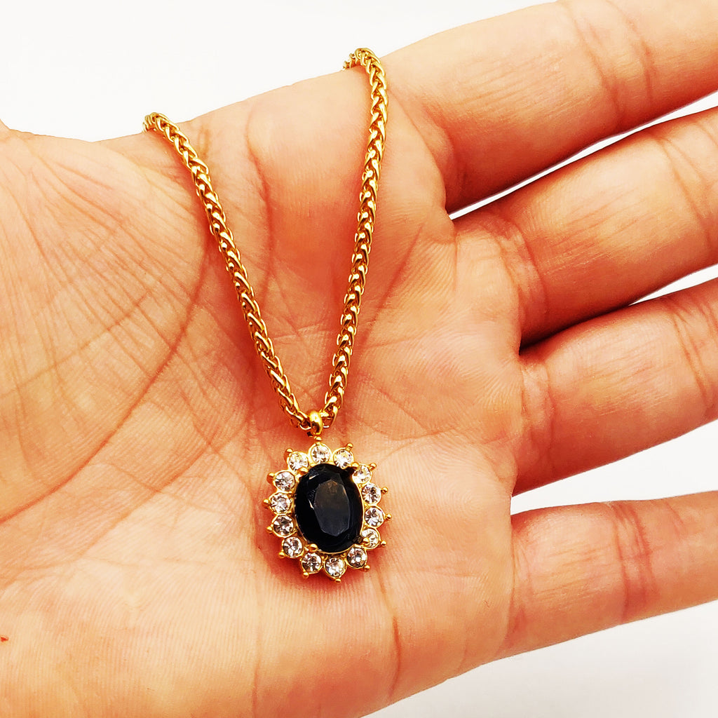 Collier Torsade Grand Soleil Bleu Tour Cristaux Luxe