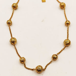 Collier Maillons Boules Trouées Luxe