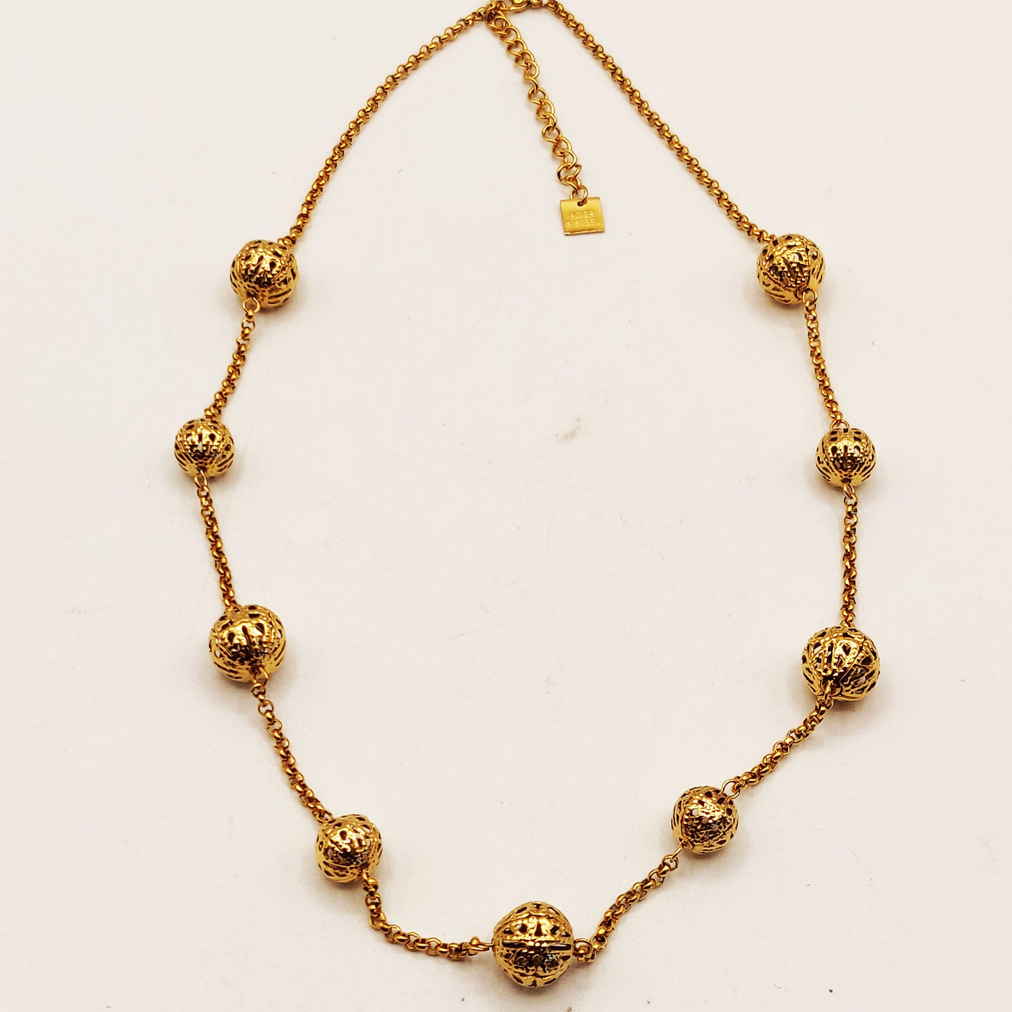 Collier Maillons Boules Trouées Luxe