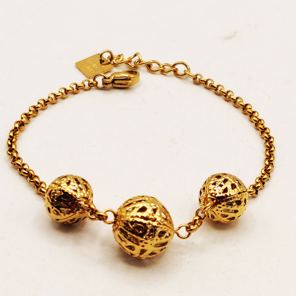 Bracelet Maillons Boules Trouées Luxe