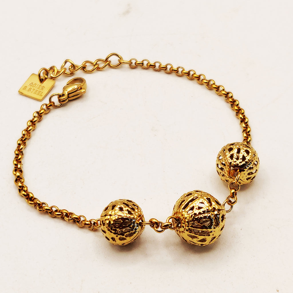Bracelet Maillons Boules Trouées Luxe