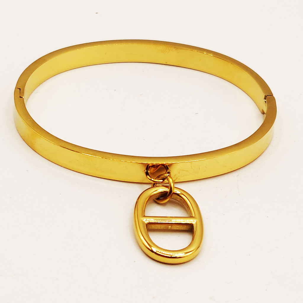 Bracelet Rigide Pendentif H Luxe