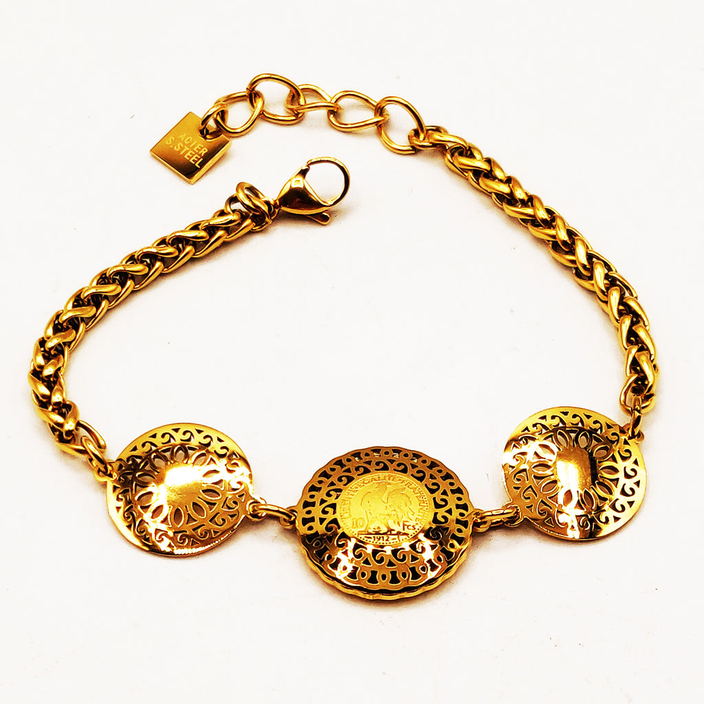 Bracelet Torsade Louise Coq Oriental et Soleils Luxe