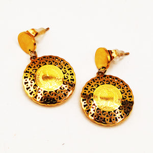 Boucles d'oreilles Torsade Louise Coq Oriental et Soleils Luxe