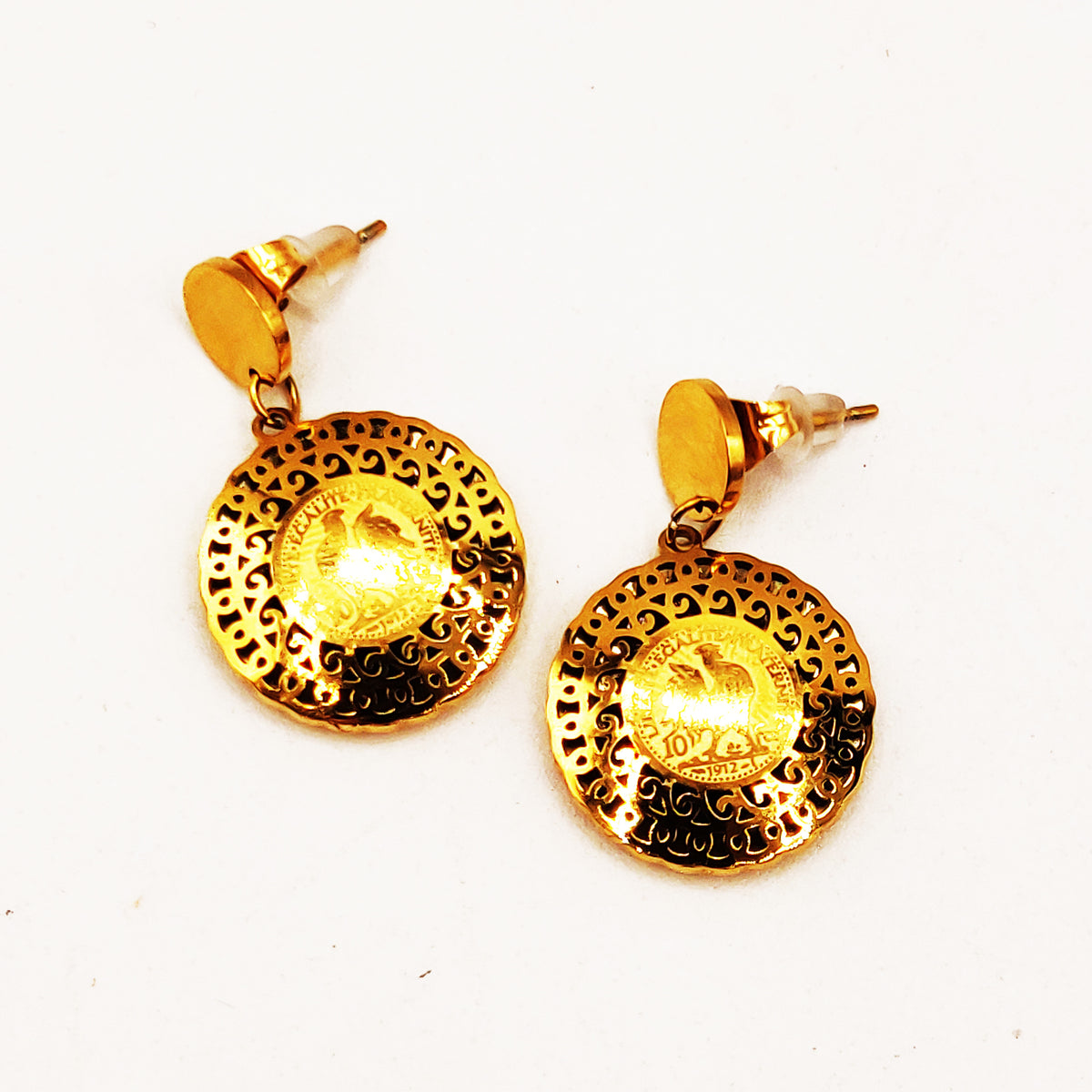 Boucles d'oreilles Torsade Louise Coq Oriental et Soleils Luxe
