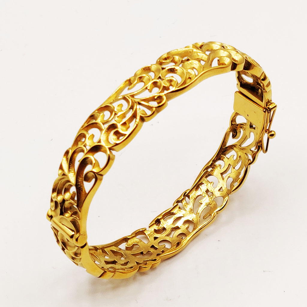 Bracelet Rigide Motifs Orientaux Luxe