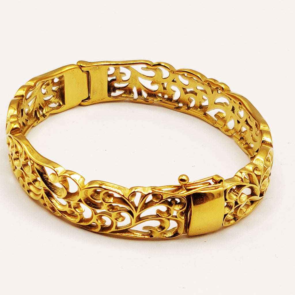 Bracelet Rigide Motifs Orientaux Luxe