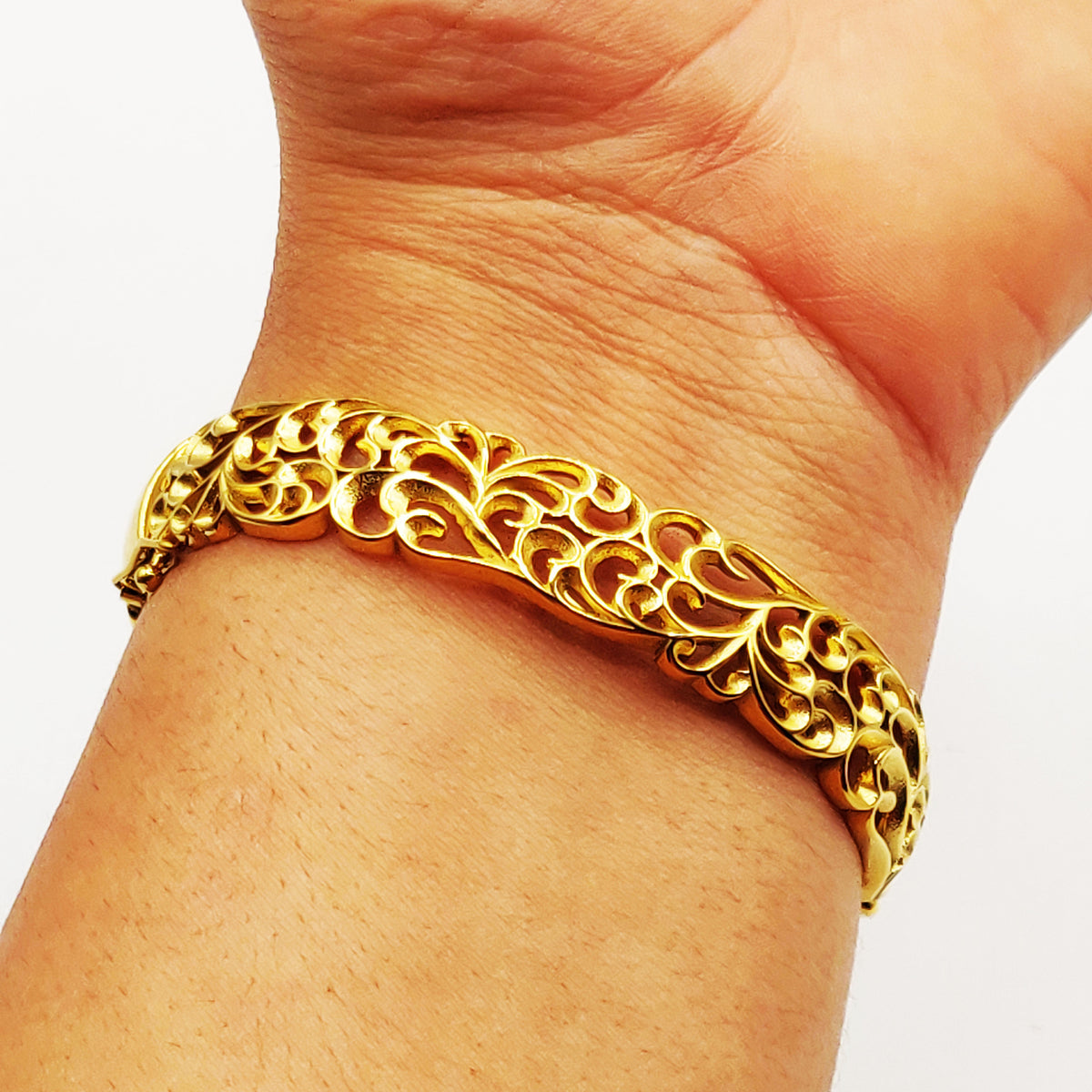 Bracelet Rigide Motifs Orientaux Luxe