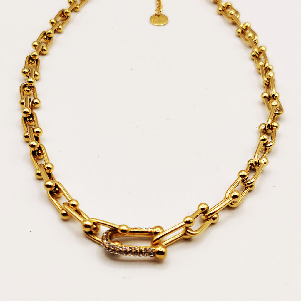 Collier Grand T Luxe Cristaux Luxe