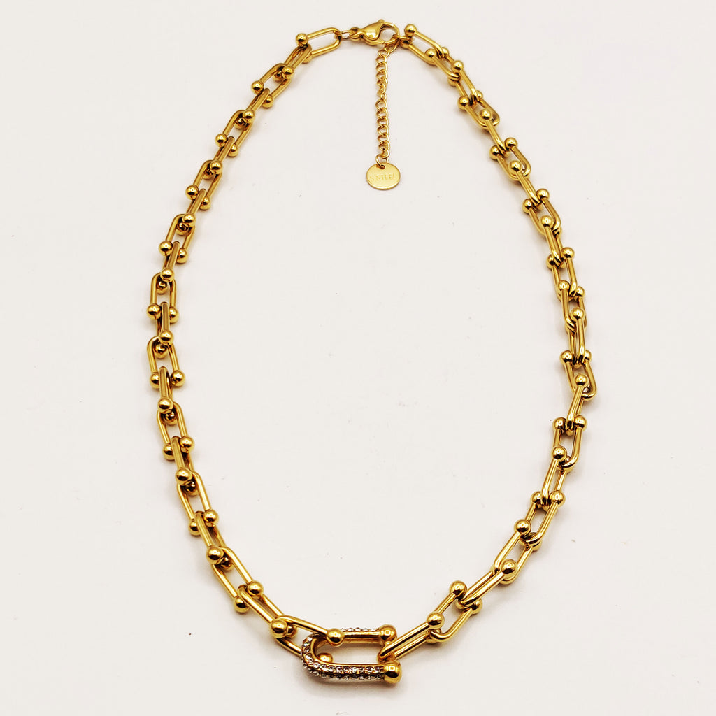 Collier Grand T Luxe Cristaux Luxe