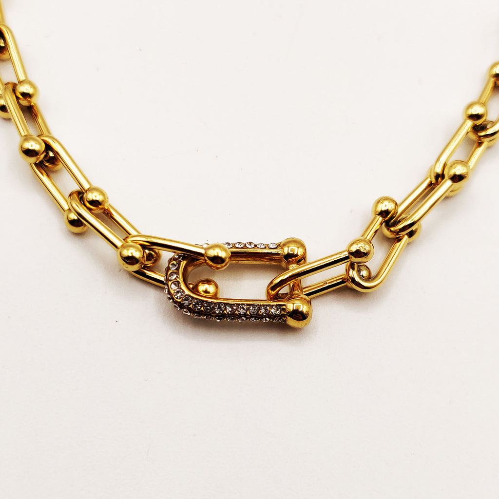 Collier Grand T Luxe Cristaux Luxe