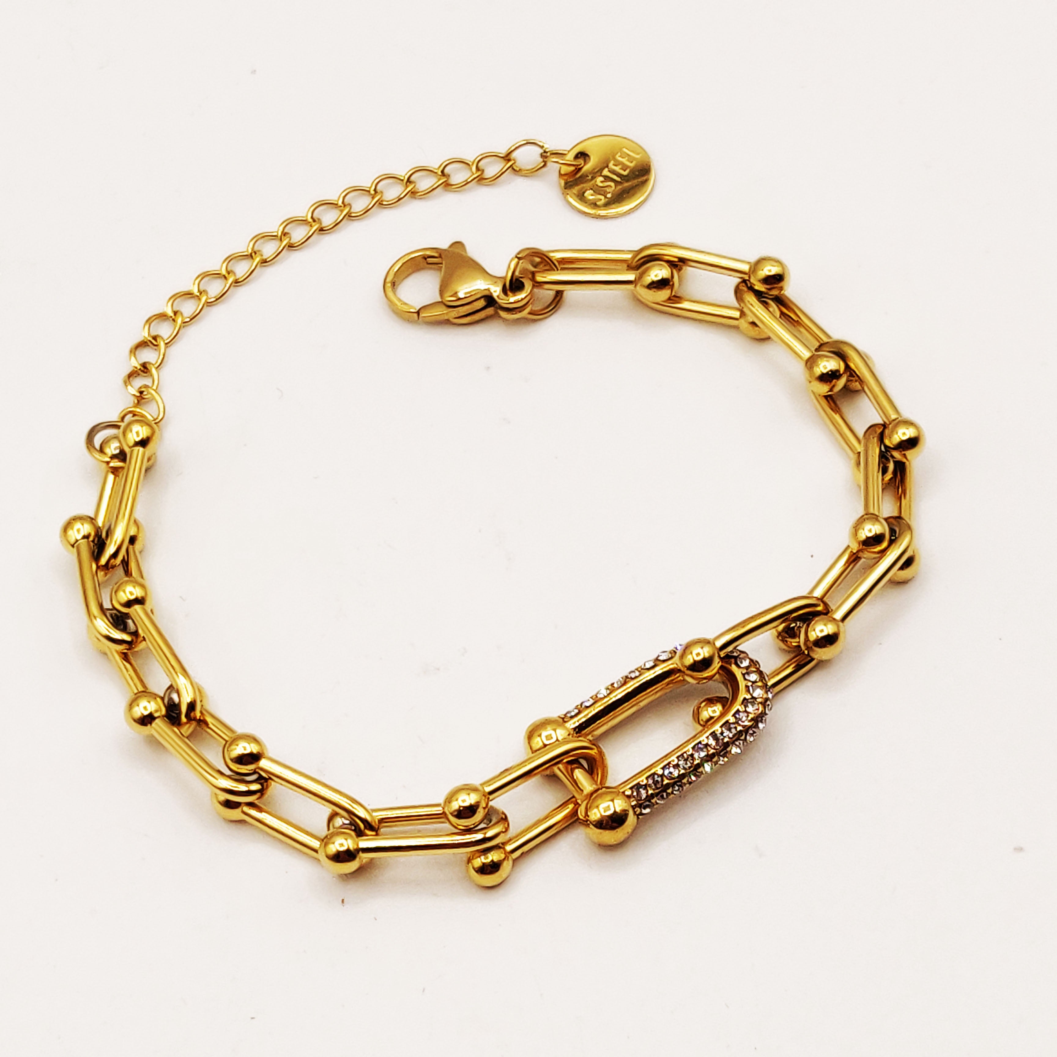 Bracelet Grand T Luxe Cristaux Luxe