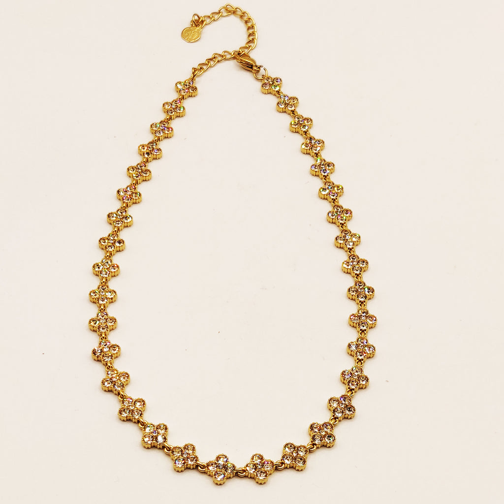 Collier Multi Trèfles 4 Cristaux Luxe